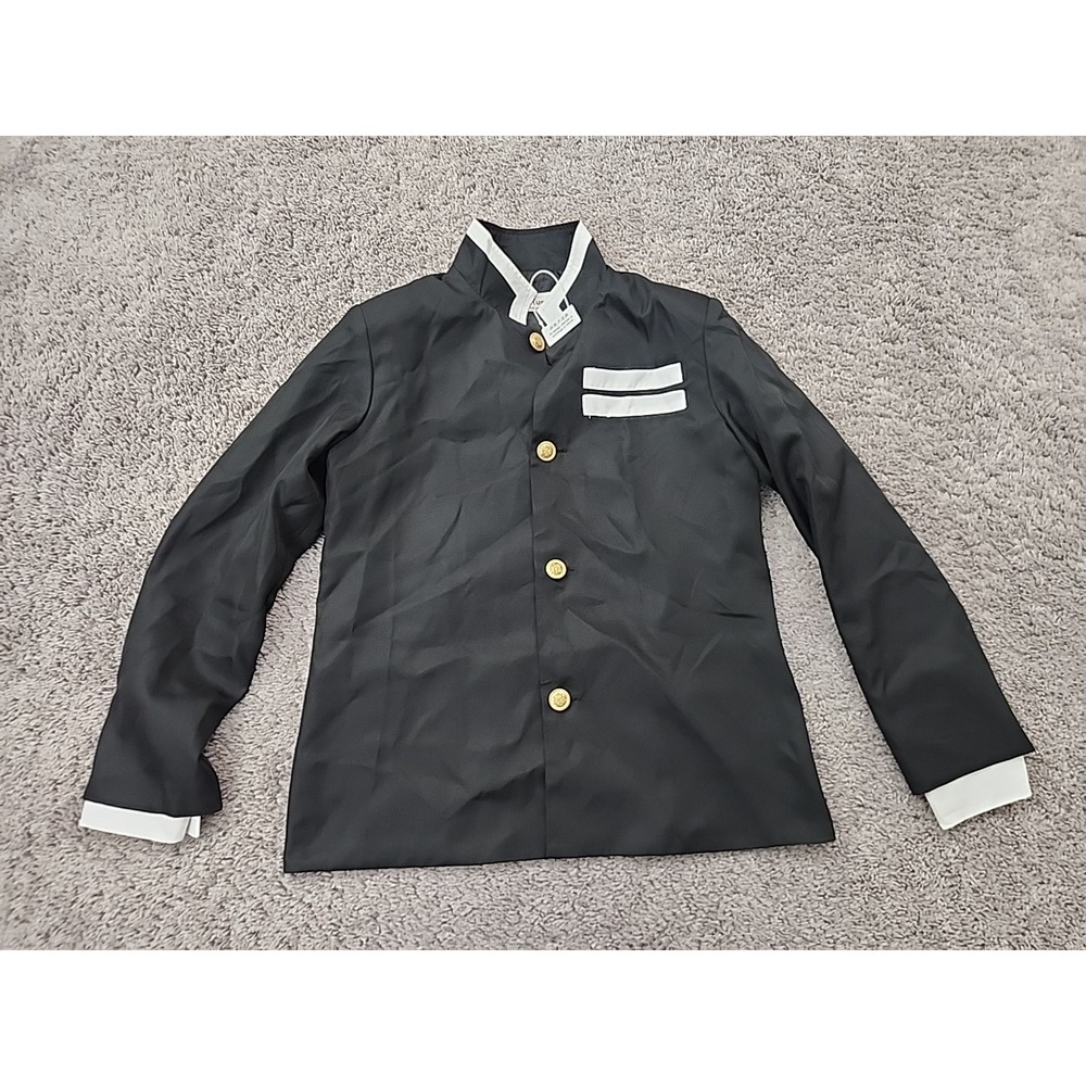 Miccostumes Demon Slayer Uniform Jacket Mens M Black Kanji Anime Cosplay Top
